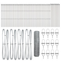 Produktbild för Hexagonalt staket markfäste 100 x 0,6 m Galvaniserat stål Mesh
