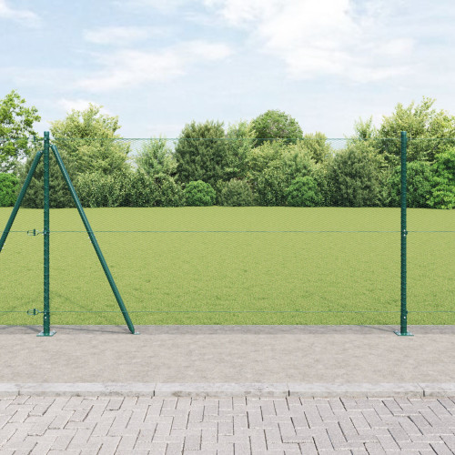 vidaXL Utomhus hexagonal stängsel med betongfundament 10 x 1,2 m Grön