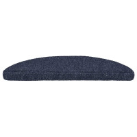 Produktbild för Trappmattor självhäftande 20 st 56x17x3 cm blå halvrunda