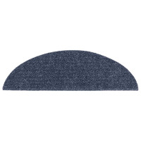Produktbild för Trappmattor självhäftande 20 st 56x17x3 cm blå halvrunda