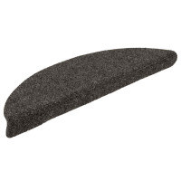 Produktbild för Trappmattor självhäftande 20 st 56x17x3 cm antracit halvrunda