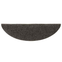 Produktbild för Trappmattor självhäftande 20 st 56x17x3 cm antracit halvrunda