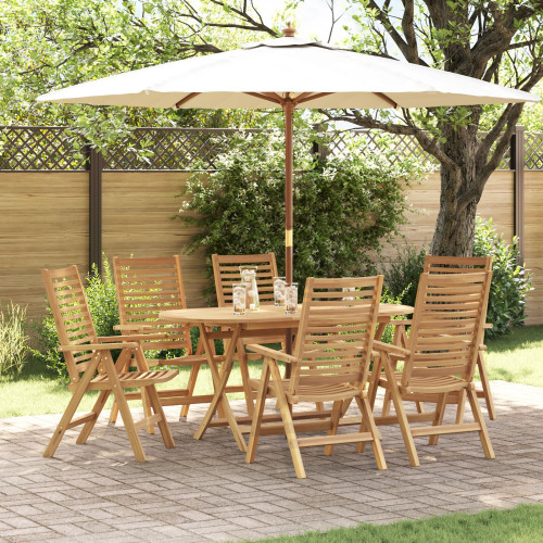 vidaXL Stol 6 pcs Brun 64,5 x 52 x 108 cm Massivt teakträ