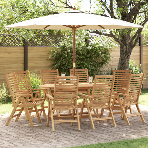 vidaXL Stol 8 pcs Brun 64,5 x 52 x 108 cm Massivt teakträ
