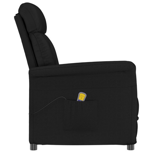 vidaXL Massagefåtölj Svart 96.5 x 70.5 x 95 cm Mikrofiber