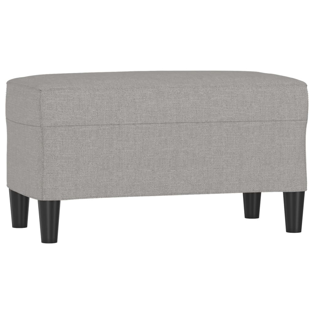 Produktbild för Bänk ljusgrå 70x35x41 cm tyg