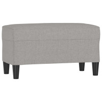 Produktbild för Bänk ljusgrå 70x35x41 cm tyg