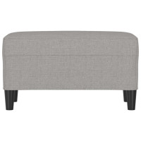 Produktbild för Bänk ljusgrå 70x35x41 cm tyg