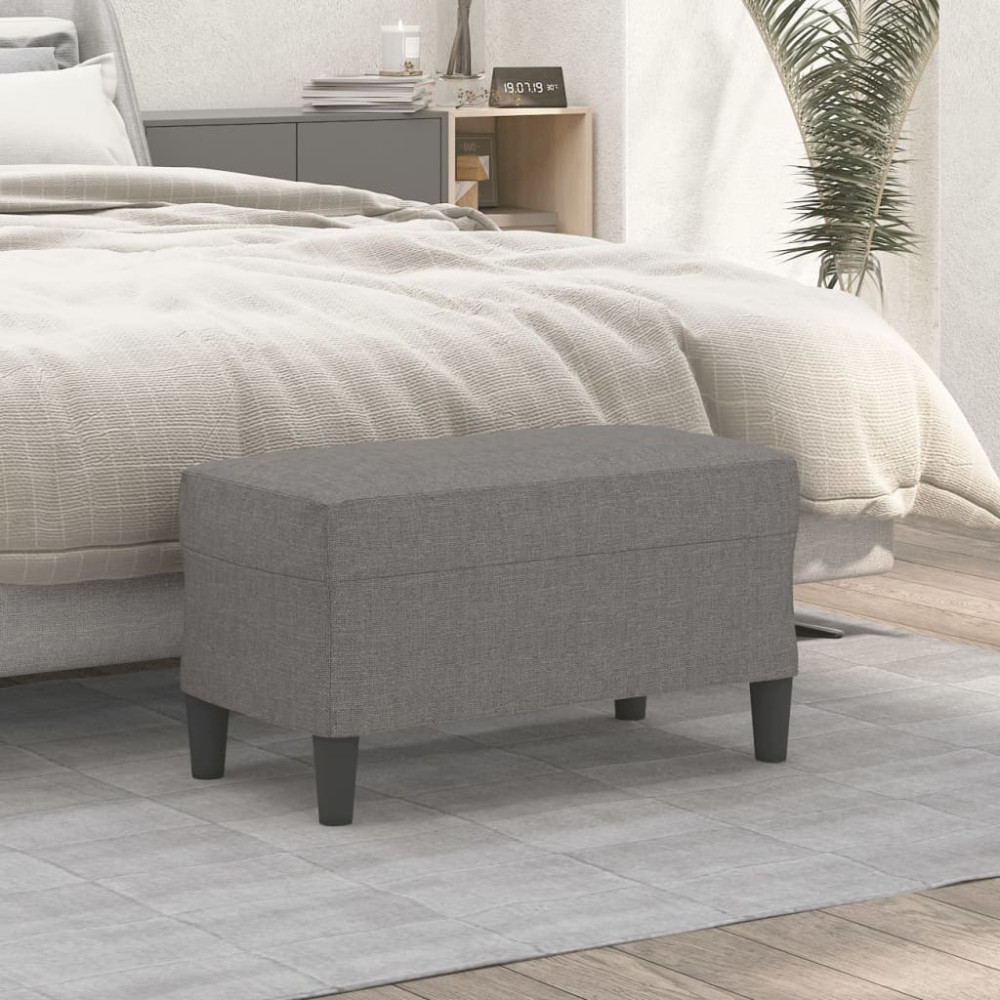 Produktbild för Bänk mörkgrå 70x35x41 cm tyg