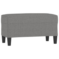 Produktbild för Bänk mörkgrå 70x35x41 cm tyg