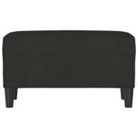 Produktbild för Bänk svart 70x35x41 cm tyg