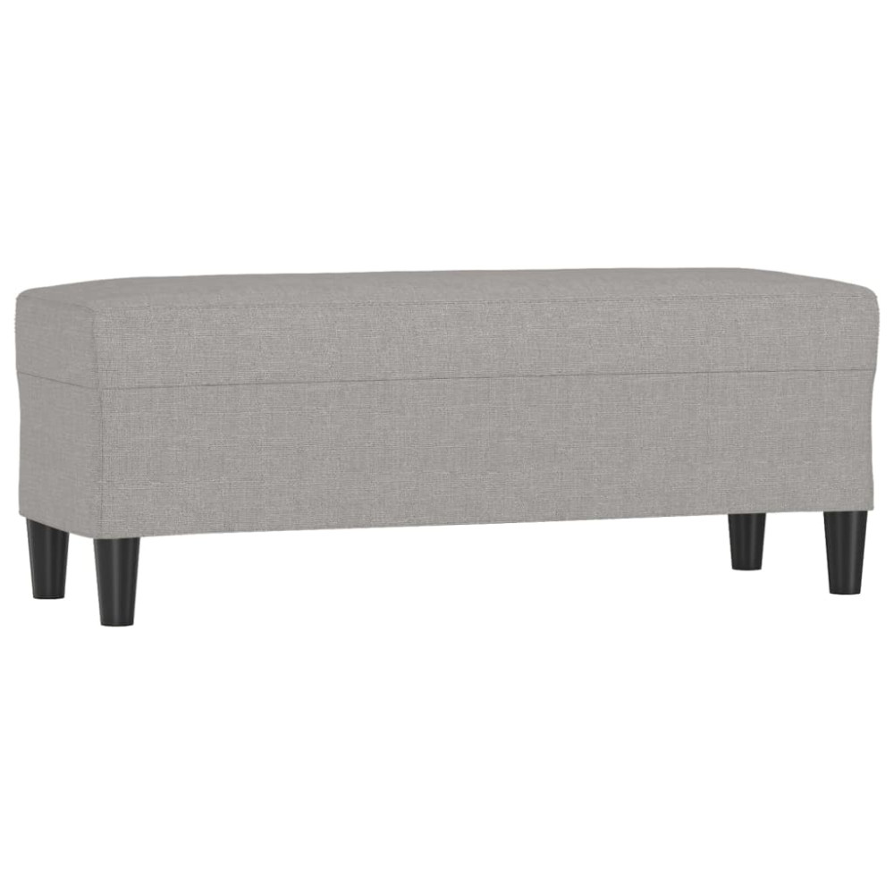 Produktbild för Bänk ljusgrå 100x35x41 cm tyg