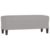 Produktbild för Bänk ljusgrå 100x35x41 cm tyg
