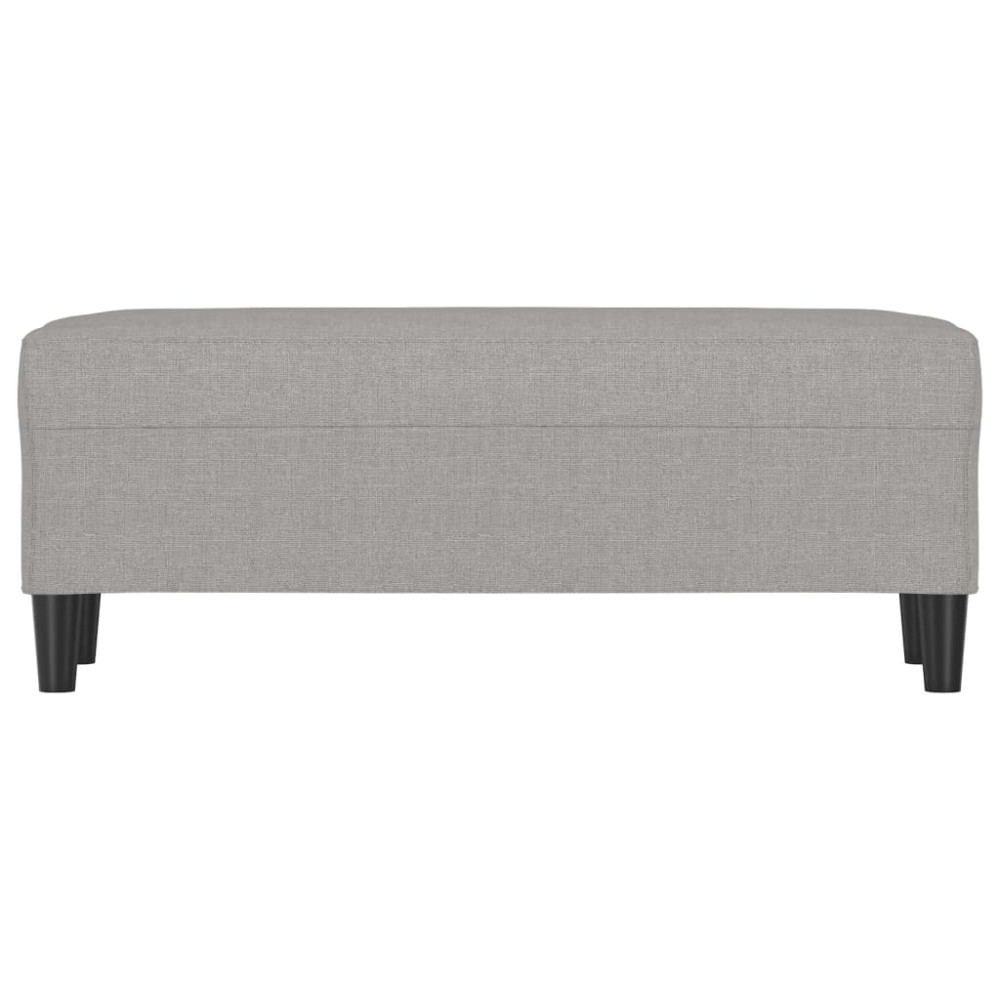 Produktbild för Bänk ljusgrå 100x35x41 cm tyg