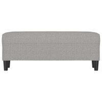 Produktbild för Bänk ljusgrå 100x35x41 cm tyg