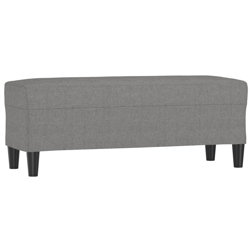 Produktbild för Bänk mörkgrå 100x35x41 cm tyg