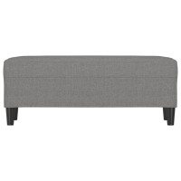 Produktbild för Bänk mörkgrå 100x35x41 cm tyg