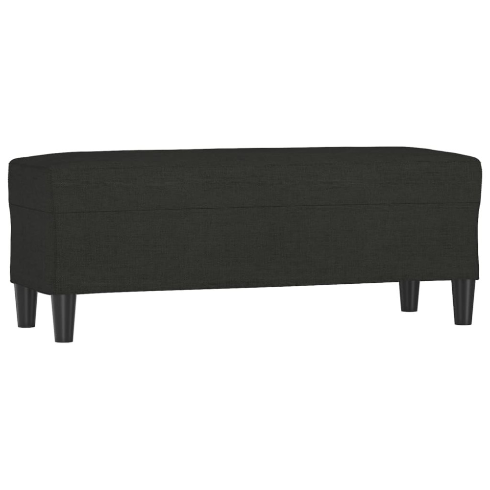 Produktbild för Bänk svart 100x35x41 cm tyg