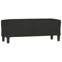 Produktbild för Bänk svart 100x35x41 cm tyg