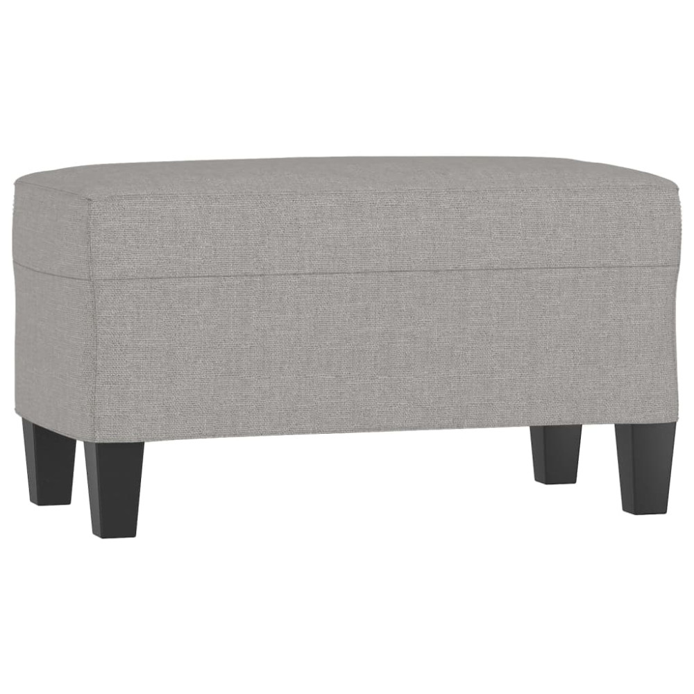 Produktbild för Bänk ljusgrå 70x35x41 cm tyg