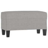 Produktbild för Bänk ljusgrå 70x35x41 cm tyg