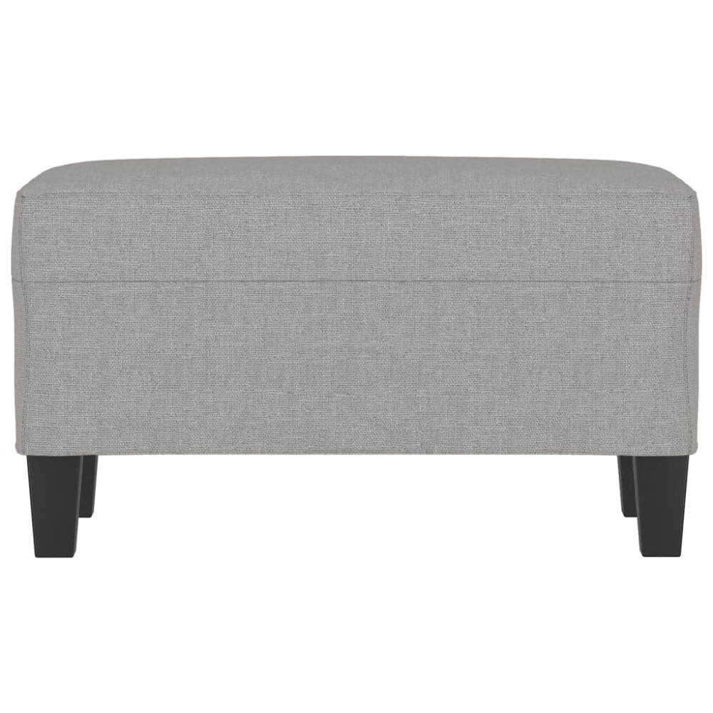 Produktbild för Bänk ljusgrå 70x35x41 cm tyg