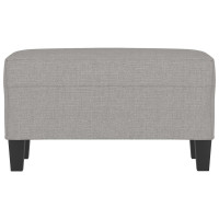 Produktbild för Bänk ljusgrå 70x35x41 cm tyg