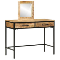 Produktbild för Smyckebord med låda Brun 100 x 40 x 120 cm Massivt Mangoträ
