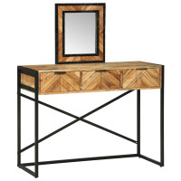 Produktbild för Smyckebord med låda Brun 100 x 40 x 120 cm Massivt Akaciaträ