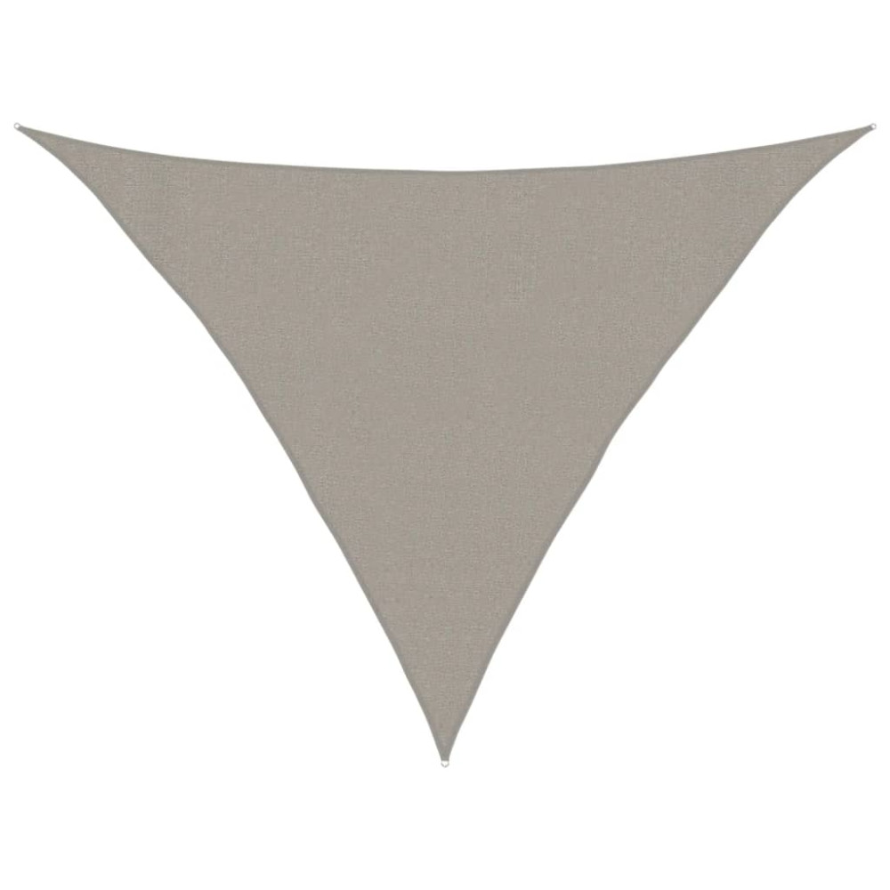 Produktbild för Solsegel 160 g/m² triangulär ljusgrå 3x3x4,2 m HDPE
