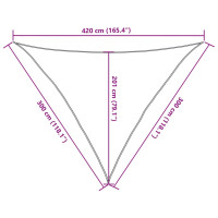 Produktbild för Solsegel 160 g/m² triangulär ljusgrå 3x3x4,2 m HDPE