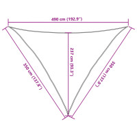 Produktbild för Solsegel 160 g/m² triangulär ljusgrå 3,5x3,5x4,9 m HDPE