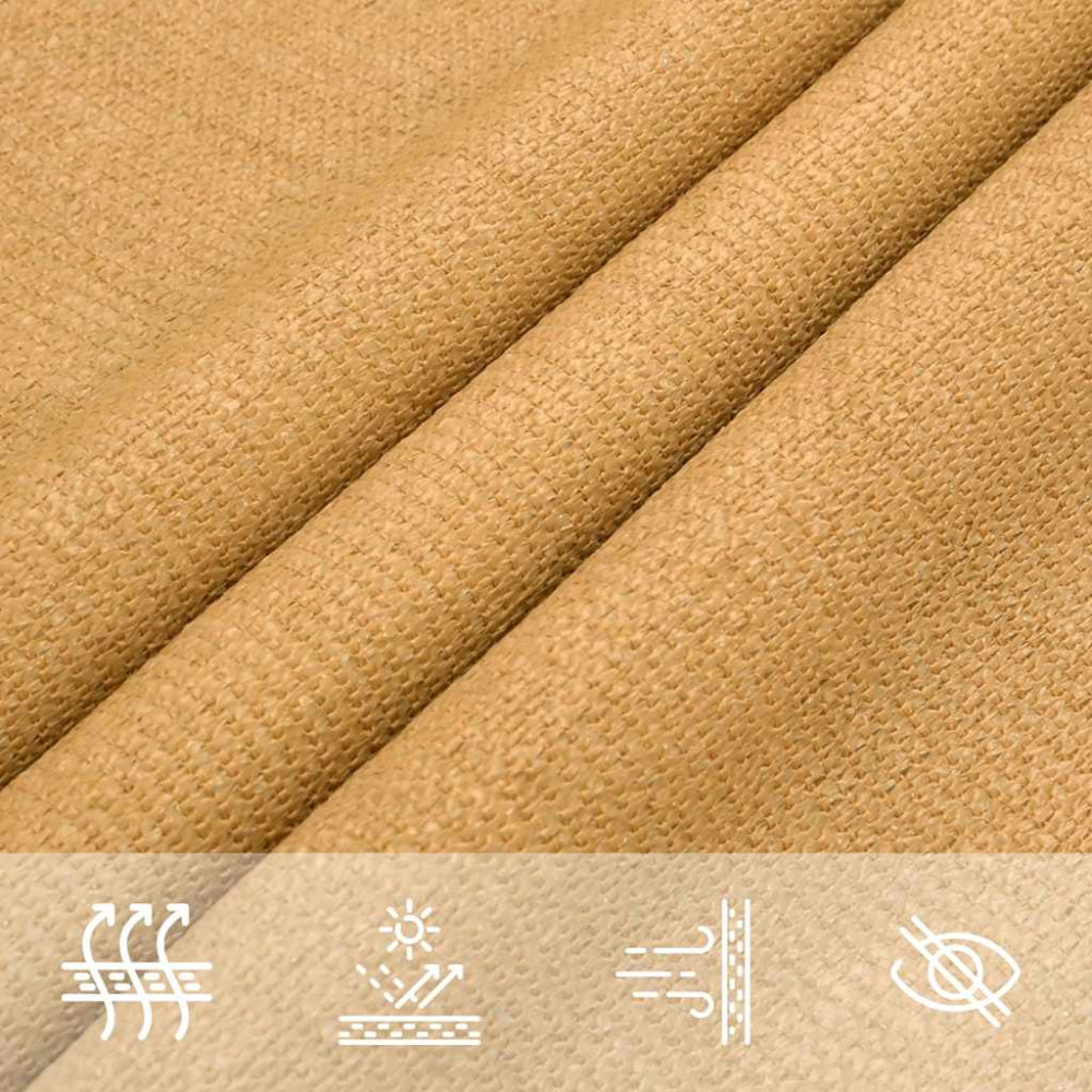 Produktbild för Solsegel 160 g/m² triangulär sand 4x4x4 m HDPE