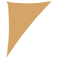 Produktbild för Solsegel 160 g/m² triangulär sand 4x5x6,8 m HDPE
