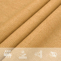 Produktbild för Solsegel 160 g/m² triangulär sand 4x5x6,8 m HDPE
