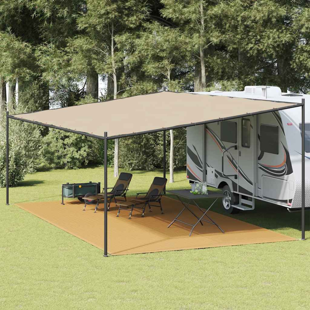 Produktbild för Tältmatta sandfärgat 400x800 cm HDPE