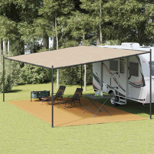 vidaXL Tältmatta sandfärgat 400x800 cm HDPE