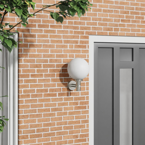 vidaXL Utomhus vägglampa Silver 28 x 25 x 38 cm