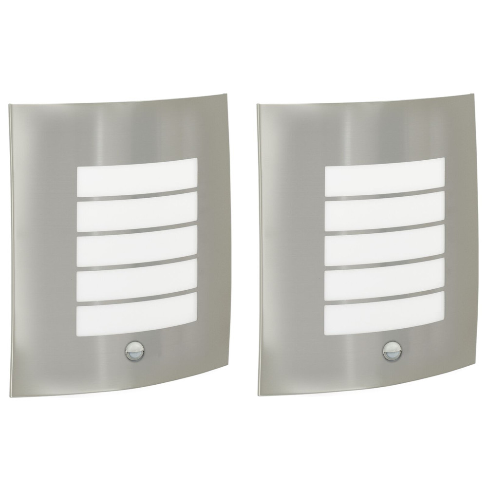 Produktbild för Utomhus vägglampa 2 pcs Silver 23,5 x 9 x 26 cm