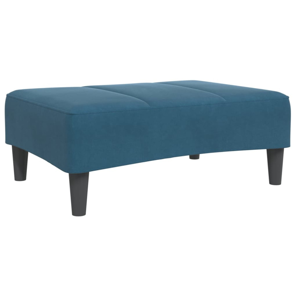 Produktbild för Fotpall Blå 77x55x31 cm sammet
