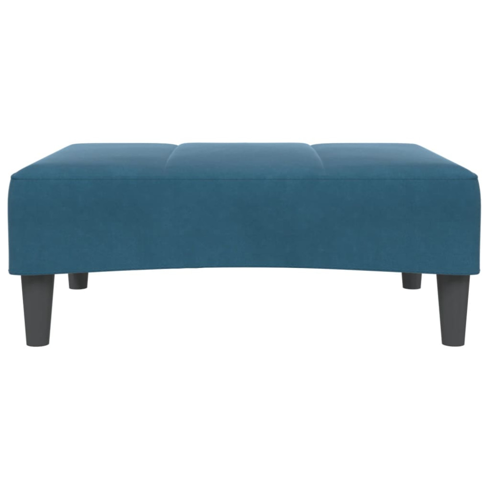 Produktbild för Fotpall Blå 77x55x31 cm sammet