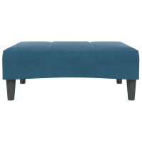 Produktbild för Fotpall Blå 77x55x31 cm sammet