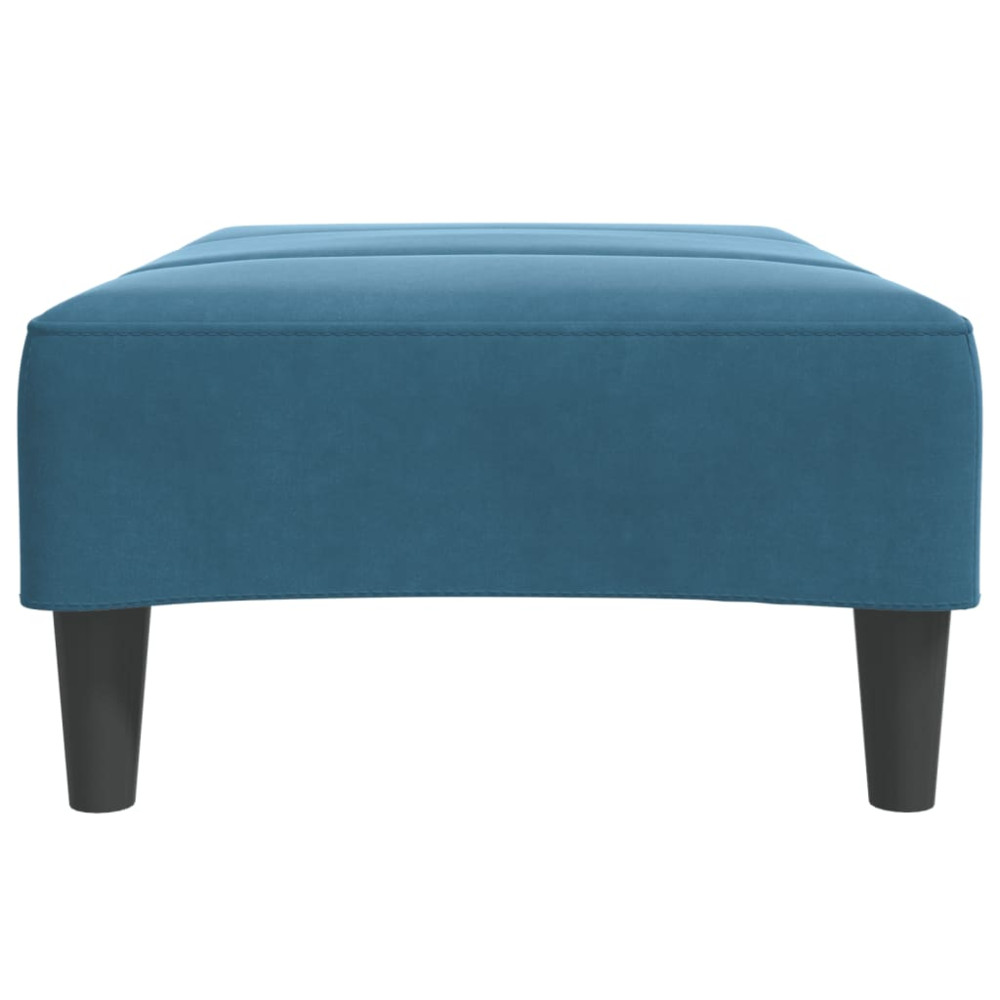 Produktbild för Fotpall Blå 77x55x31 cm sammet