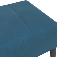 Produktbild för Fotpall Blå 77x55x31 cm sammet