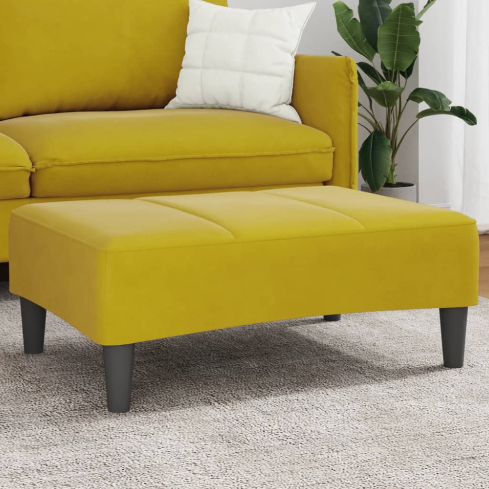 Produktbild för Fotpall Gul 77x55x31 cm sammet