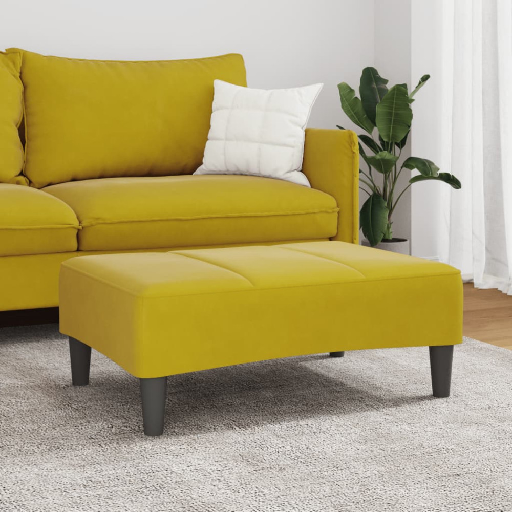 Produktbild för Fotpall Gul 77x55x31 cm sammet