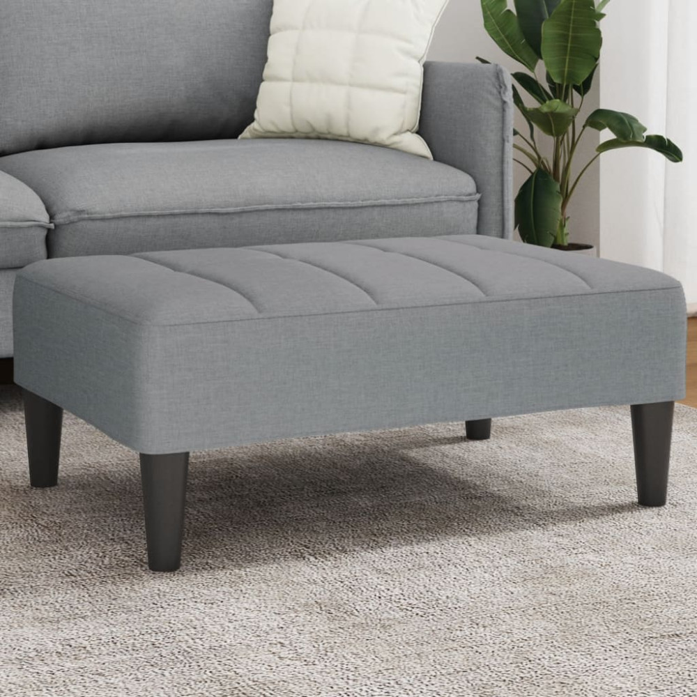 Produktbild för Fotpall Ljusgrå 77x55x31 cm tyg
