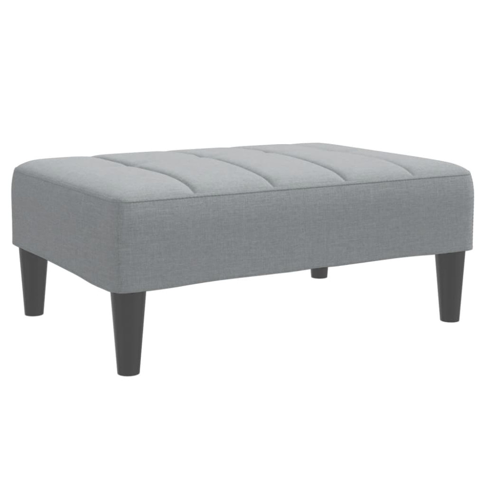 Produktbild för Fotpall Ljusgrå 77x55x31 cm tyg
