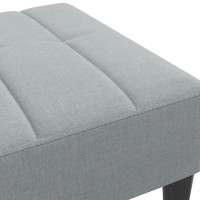 Produktbild för Fotpall Ljusgrå 77x55x31 cm tyg