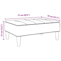 Produktbild för Fotpall Ljusgrå 77x55x31 cm tyg